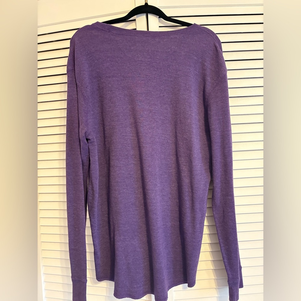 Men’s Purple Long Sleeve Athletic Shirt - Picture 3 of 4